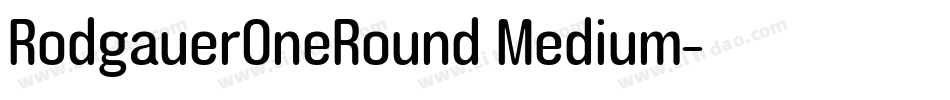 RodgauerOneRound Medium字体转换